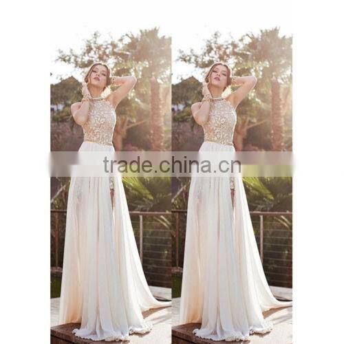 Sexy Women Lace Formal Long Bridesmaid Prom Party Cocktail Evening Dress Gown