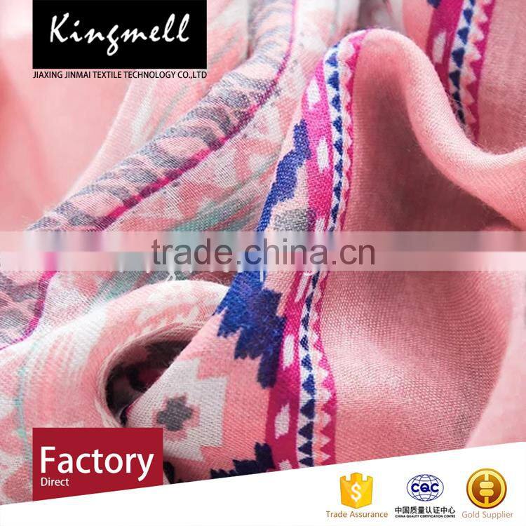 Custom Chinese Supplier's Fashionable Digital Printed Cotton Scarf for Lady