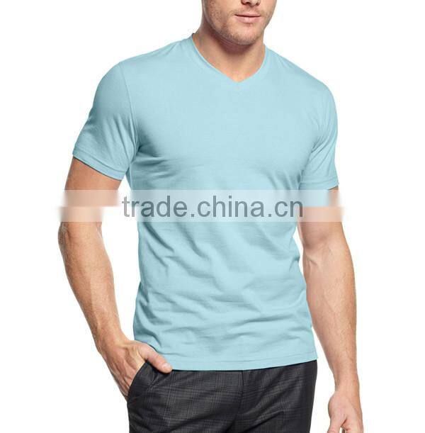 Wholesale Bulk Plain White Black Navy Blue V-Neck Crew Men Blank Custom Embroidery Printing T-Shirt Factory