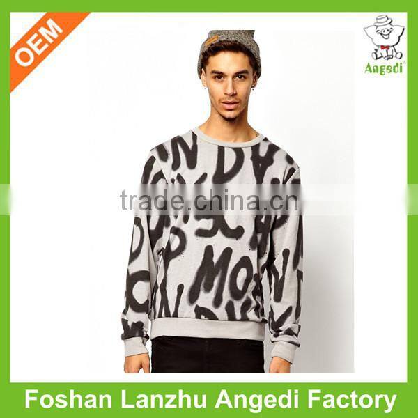 2014 Newest full print mens pullover hoodie