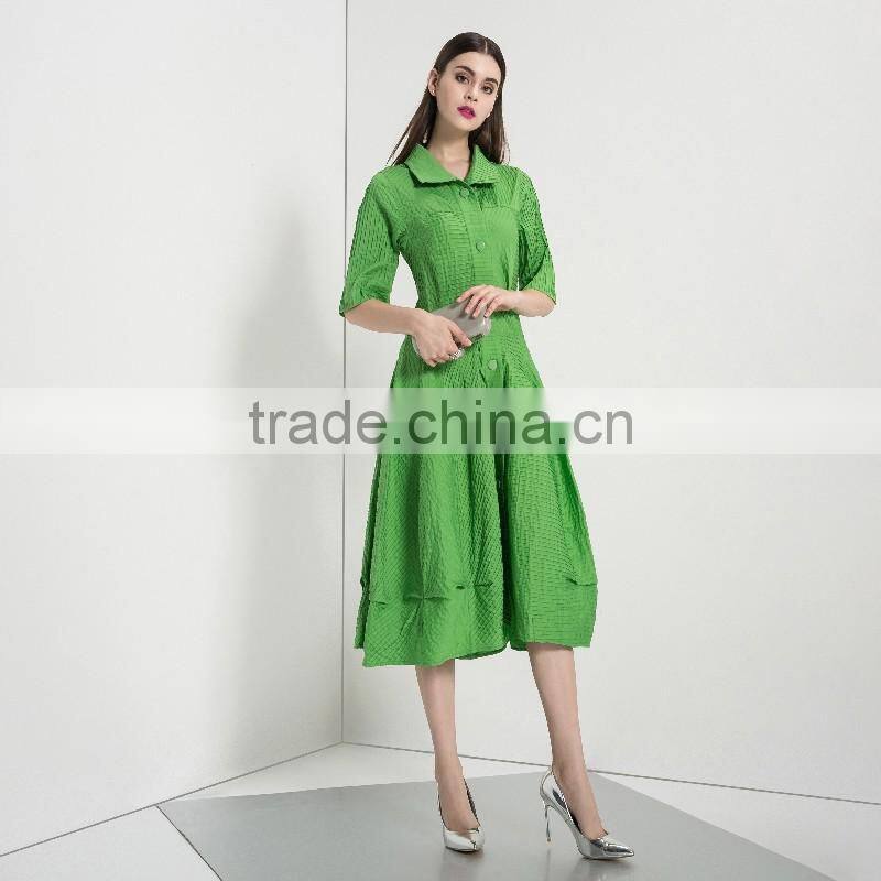 Guangzhou Supplier Customized High-end Muslim Long Sleeve maxi dress Aqua Green Evening Dress 2016