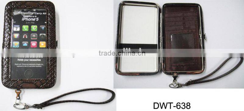 Popular snake pu leather mobile phone holder