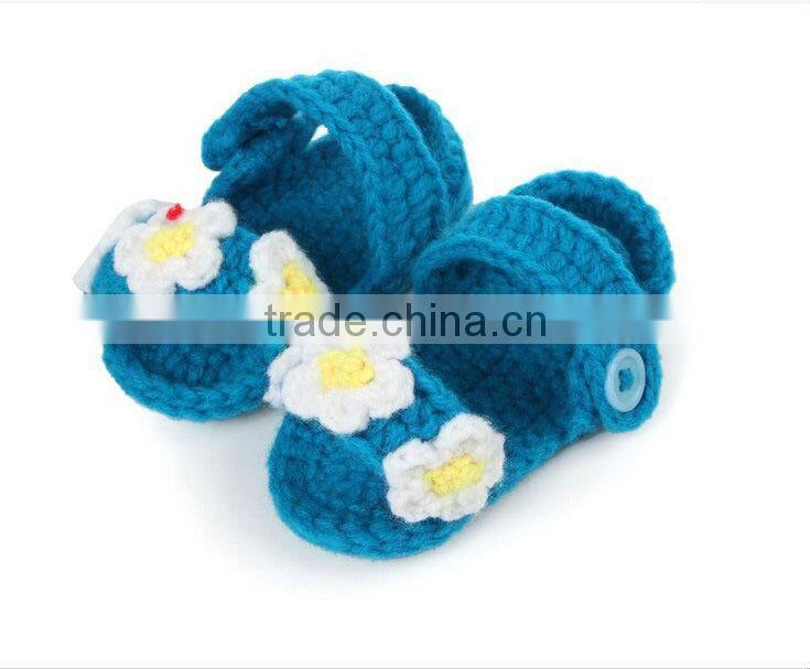 Baby Knit Cute Girls Shoes Hand Made Pattern Baby Shoes