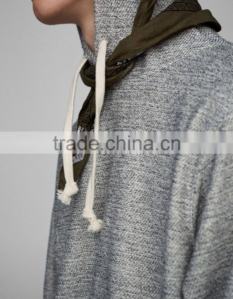 2017 Hot sell gym fitted blank sport pullover grey printed french terry 100% cotton custom hoodies pullover men