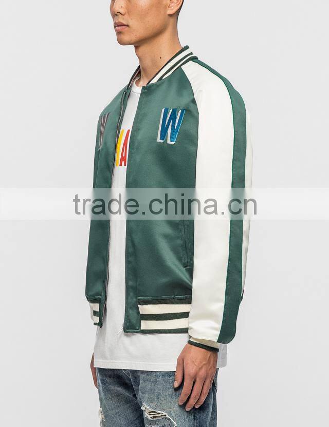 2017 china factory wholesale men fashionable varsity sports jacket custom
