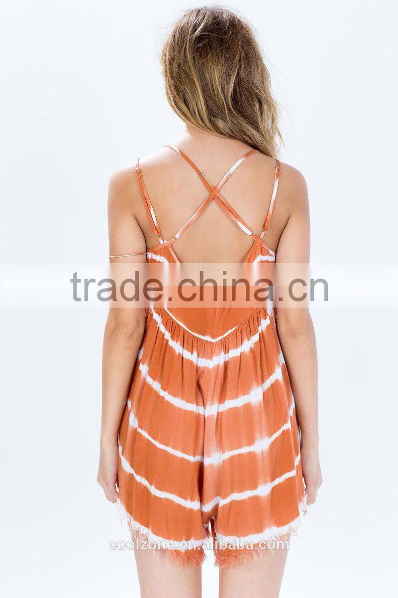 Perfect tie dye grid-patterned latest beach dress designs