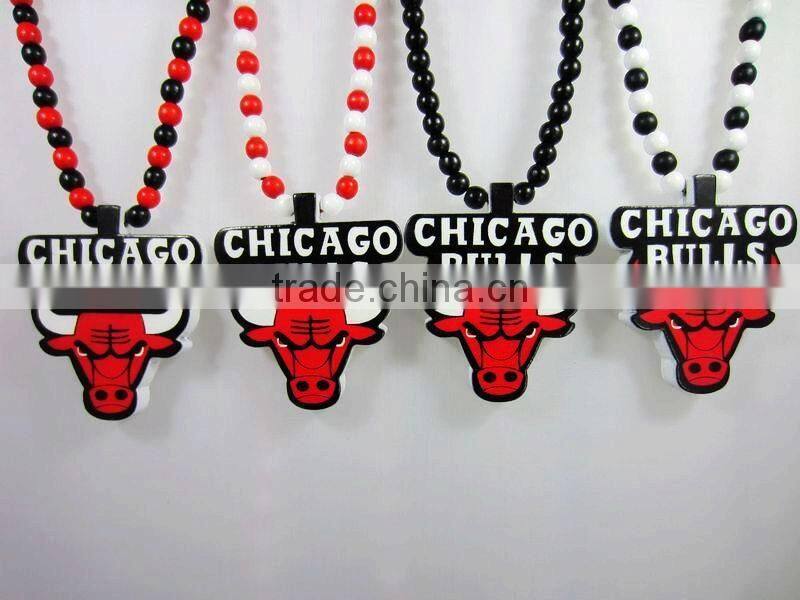 Gets good wood acrylic necklaces bead chain necklace