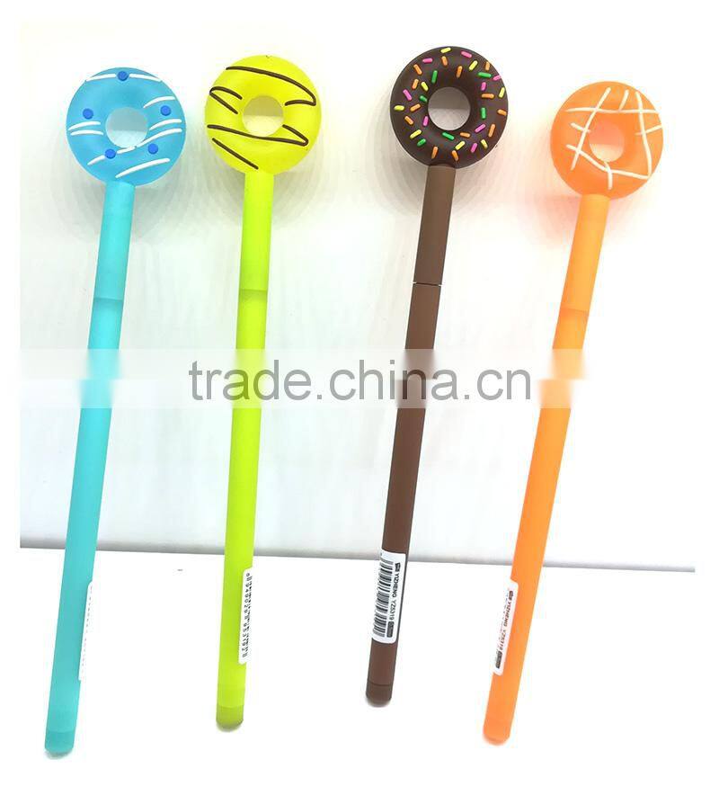 creative cute novel colorful donut shape gel pen gift for school kids
