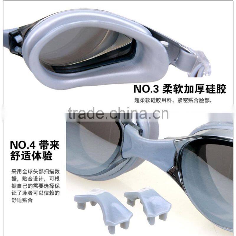 2017 Hot Sale Adjustable Waterproof Anti Fog UV Adults Professional Diving Swimming Glasses Eyewear Swim goggles