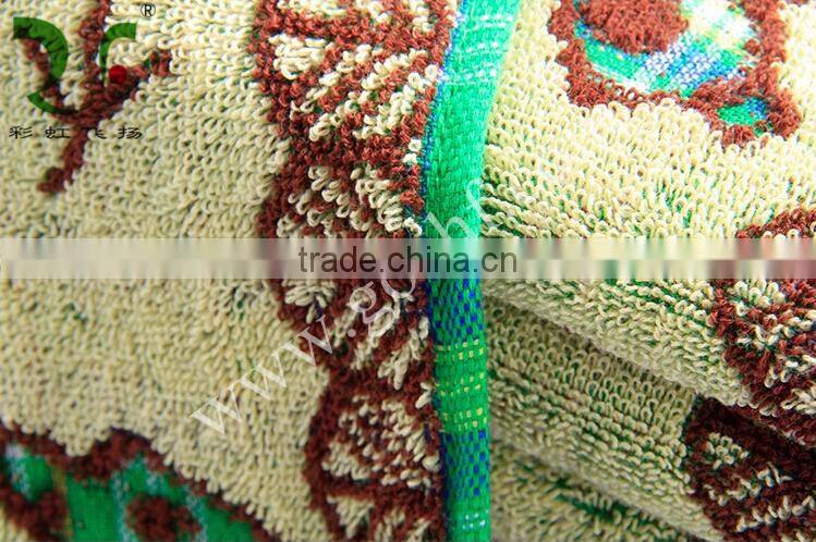 Good quality 100% cotton yarn dyed jarquard baby hand towel