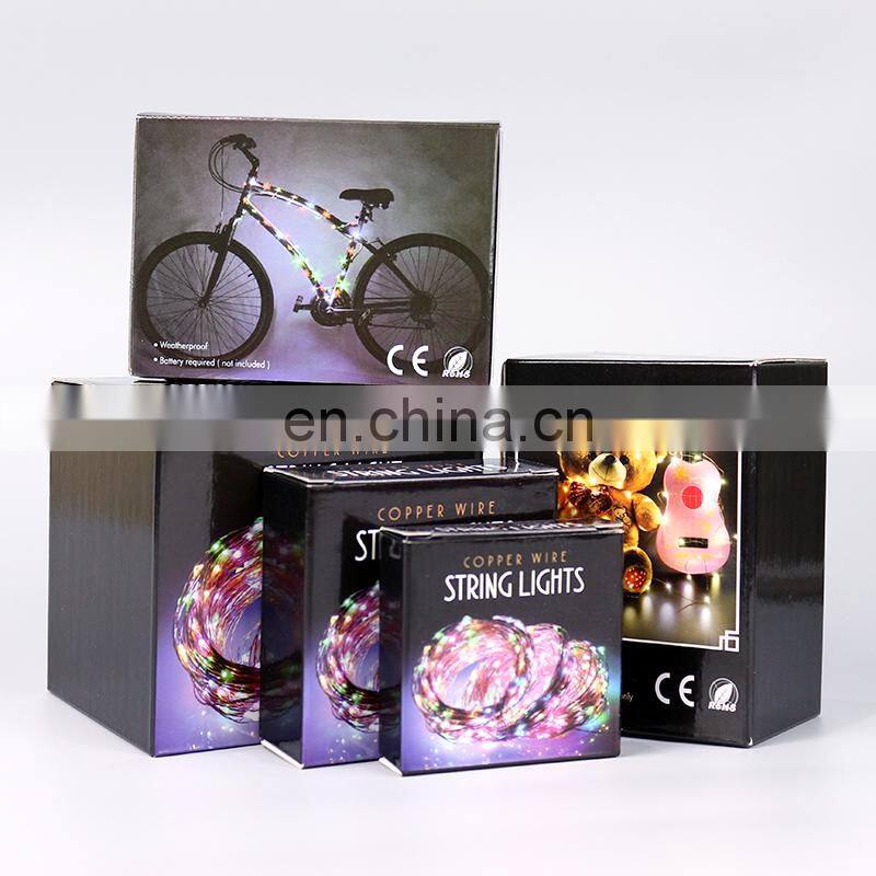 Dimmable Remote Controlled Battery Powered Copper Wire Lights Holiday Decorative Timer