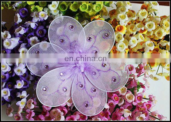 Glitter artificial cheap silk flower
