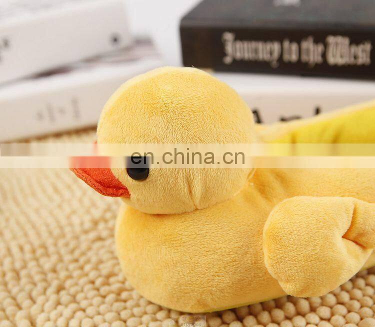 Cute duck animal winter plush winter warm slipper for children