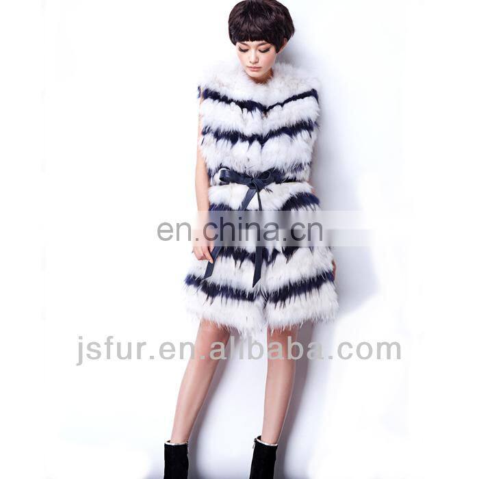 2013 noble hotsale in EU real raccoon fur vest