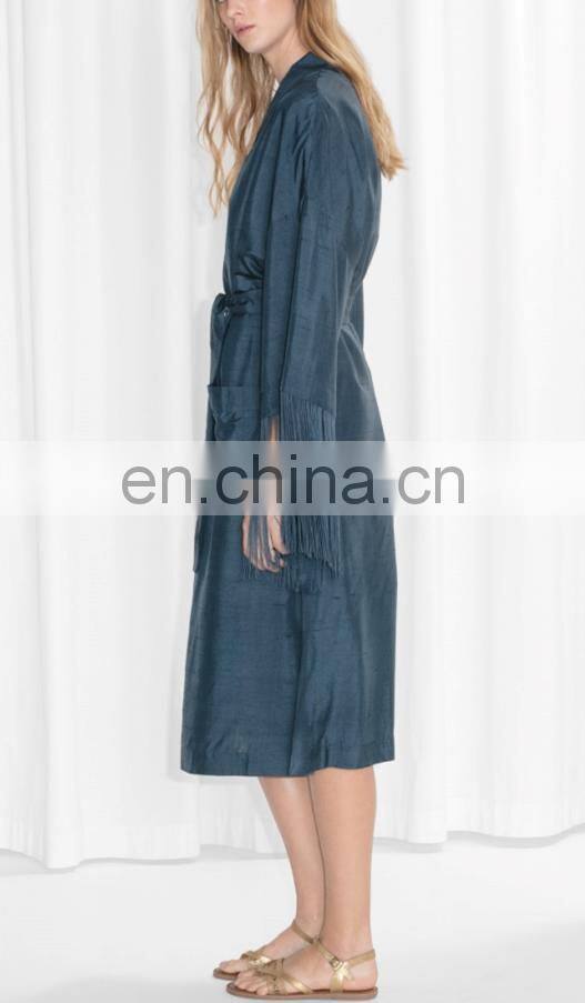 Hot Sale Fringe Silk Robes Kimono For Women