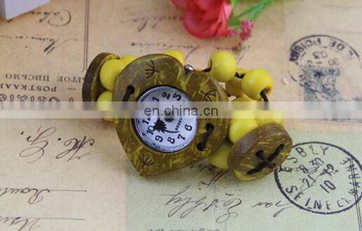 wholesale bracelet Coconut shell watch wooden stretch elasticity watches fashion popular women men watches wholesale
