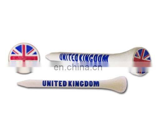 custom logo 83mm wooden golf tees