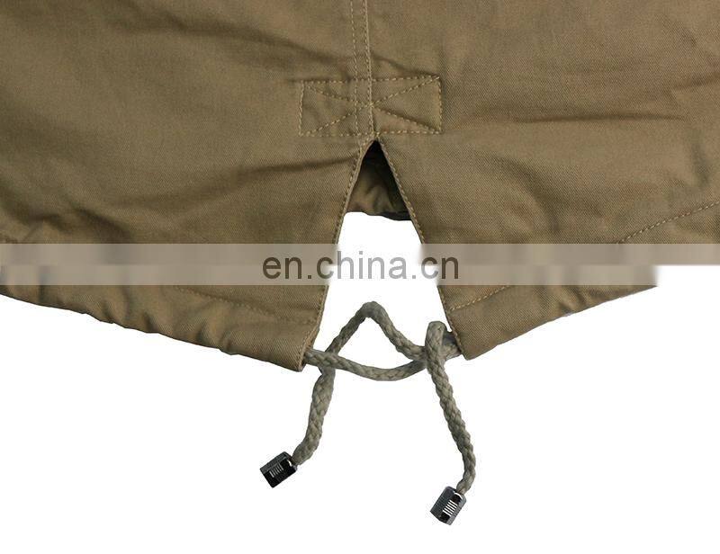 high quality cotton parka with Detachable hood mens parka jacket
