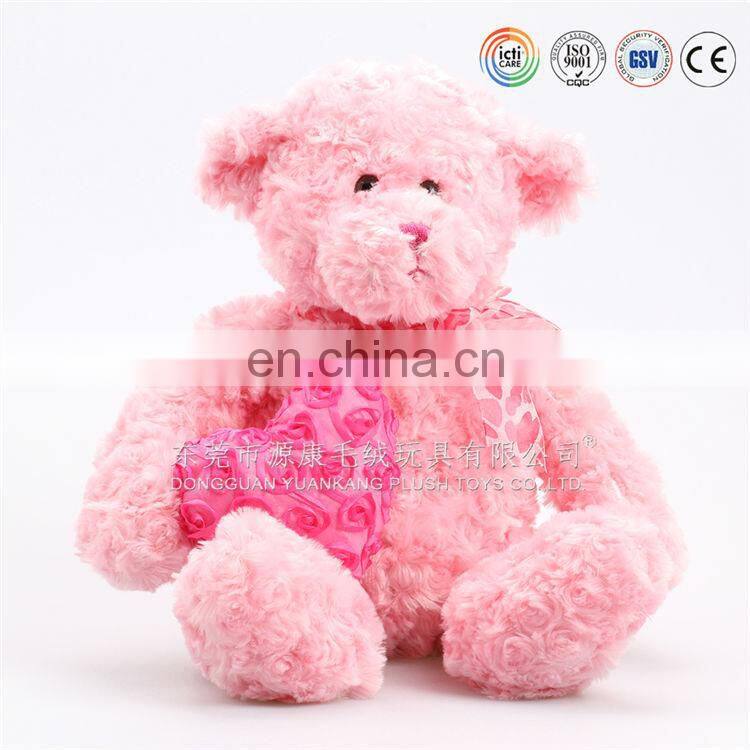 ICTI audits EN71/ 123 OEM red heart teddy bear custom in China