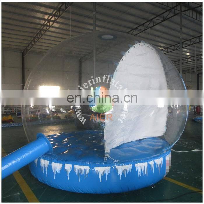 Hot sale 3m Diameter Christmas Blue Inflatable Snow Ball