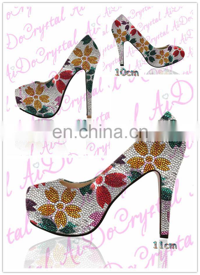 Aidocrystal handmade fashion lady italian shoes and bags to match women lady flat shoes wholesale 2015