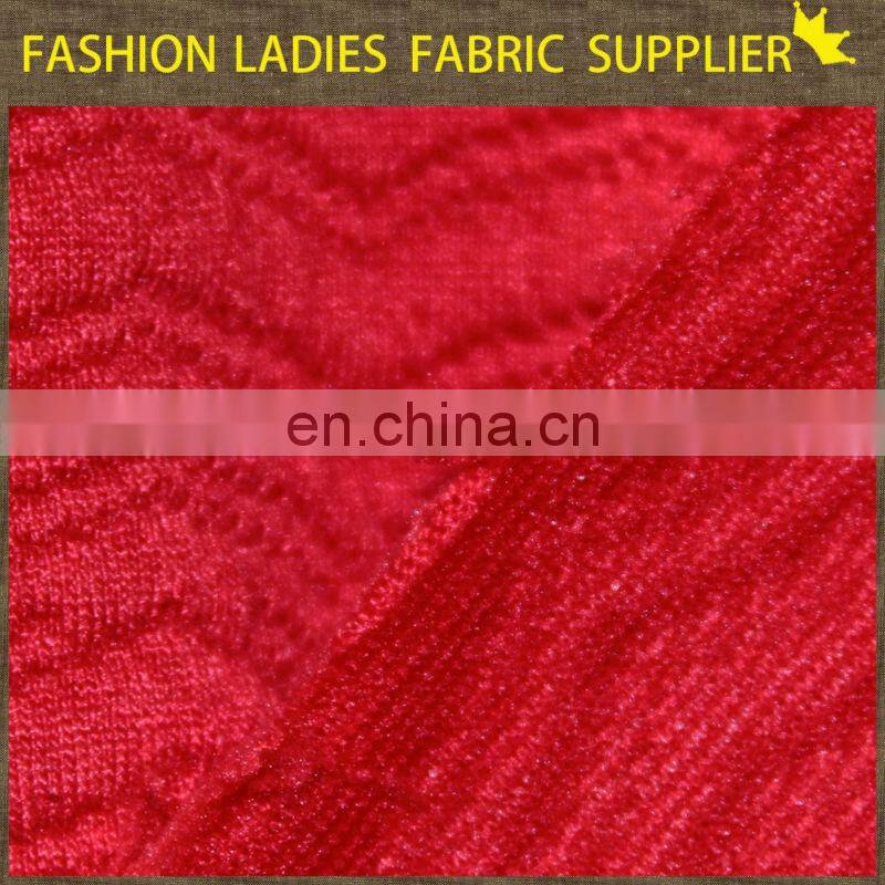 2015 fashionable CC-K3202 jacquard fabric,95/5 poly/sp jacquard fabric,in double knit polyester spandex jacquard fabric