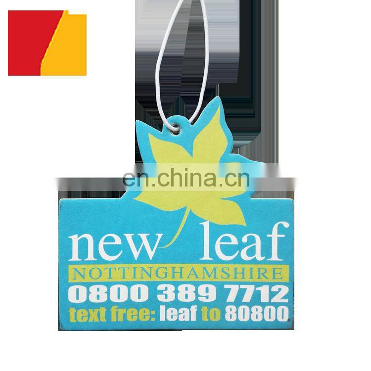 Cheap custom design and logo paper air car freshener have many scents/perfumes