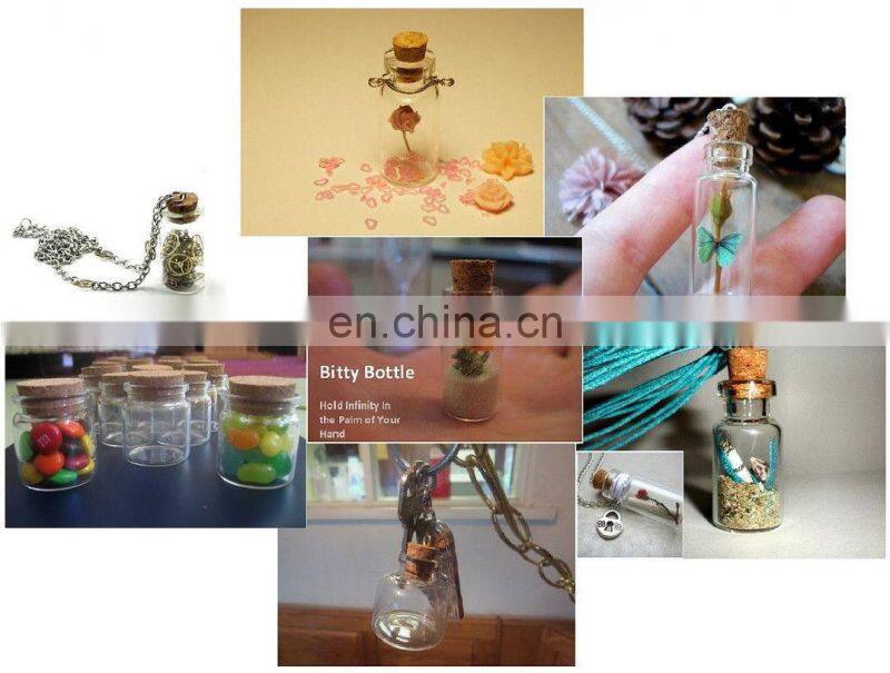 Small Glass Bottle Wooden Cork Stopper