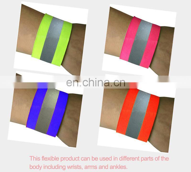 Fancy looking and design elastic reflective wrist band