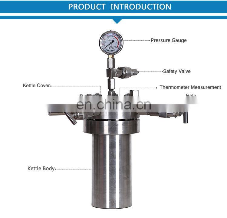 Small Laboratory High Pressure Vessel Autoclave Reactor