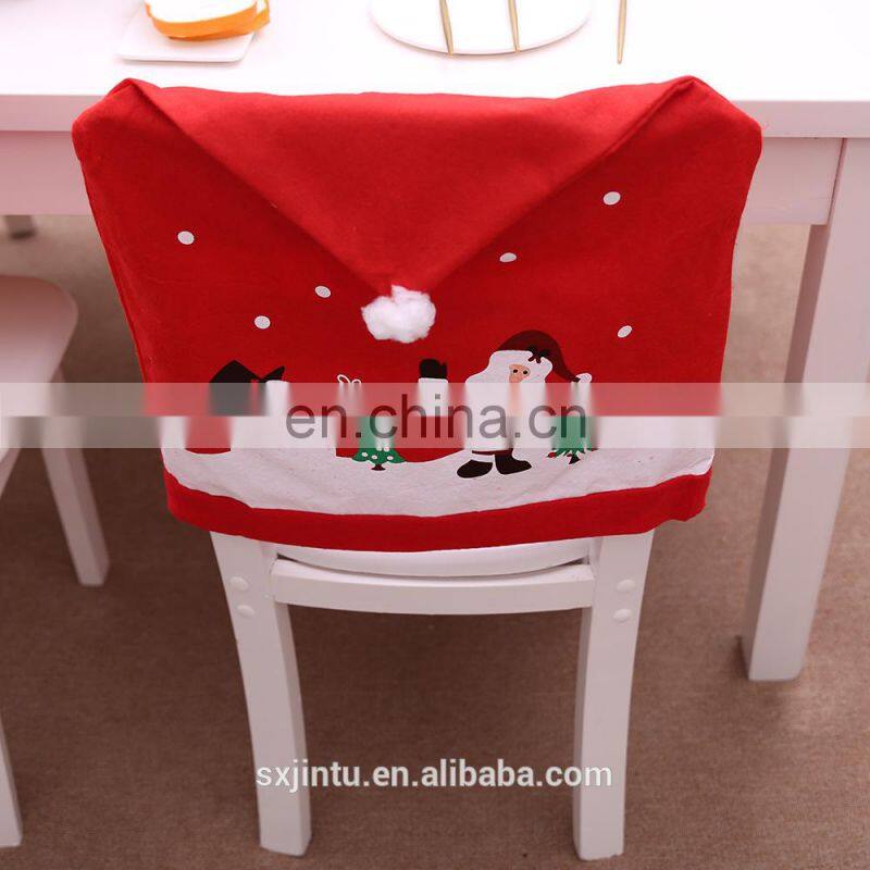 Cheap Christmas Santa hat home decoration new room Halloween decoration universal back chair covers