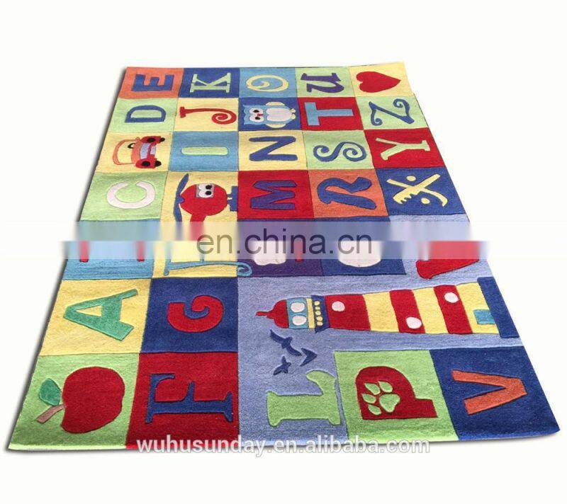HAND-TUFTED KID RUG - EDUCATIONAL ALPHABET