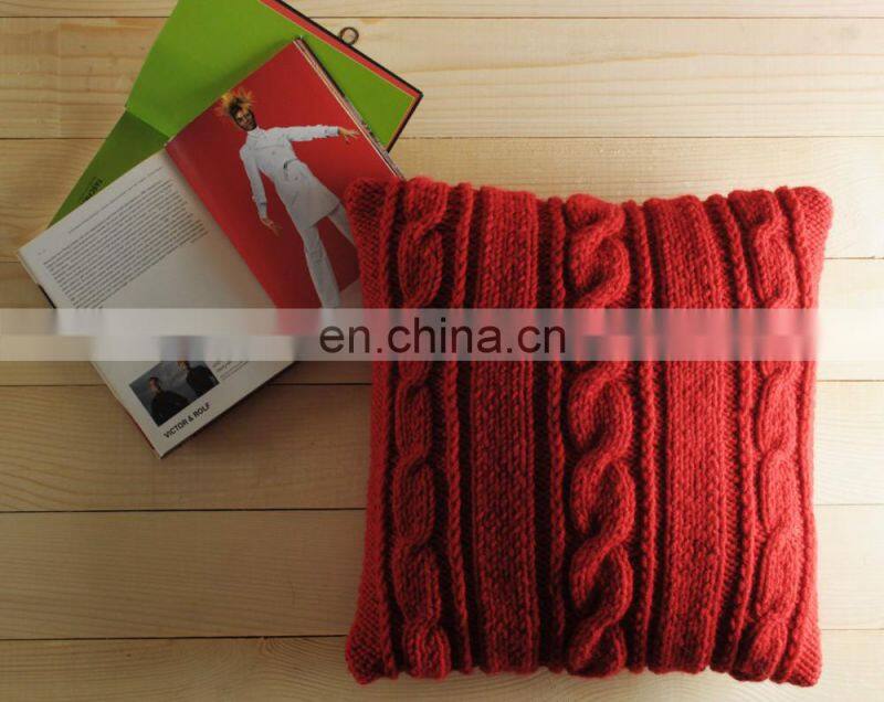 2019 New Design Decorative Plain Knitted Sofa Decorative Pillow Case