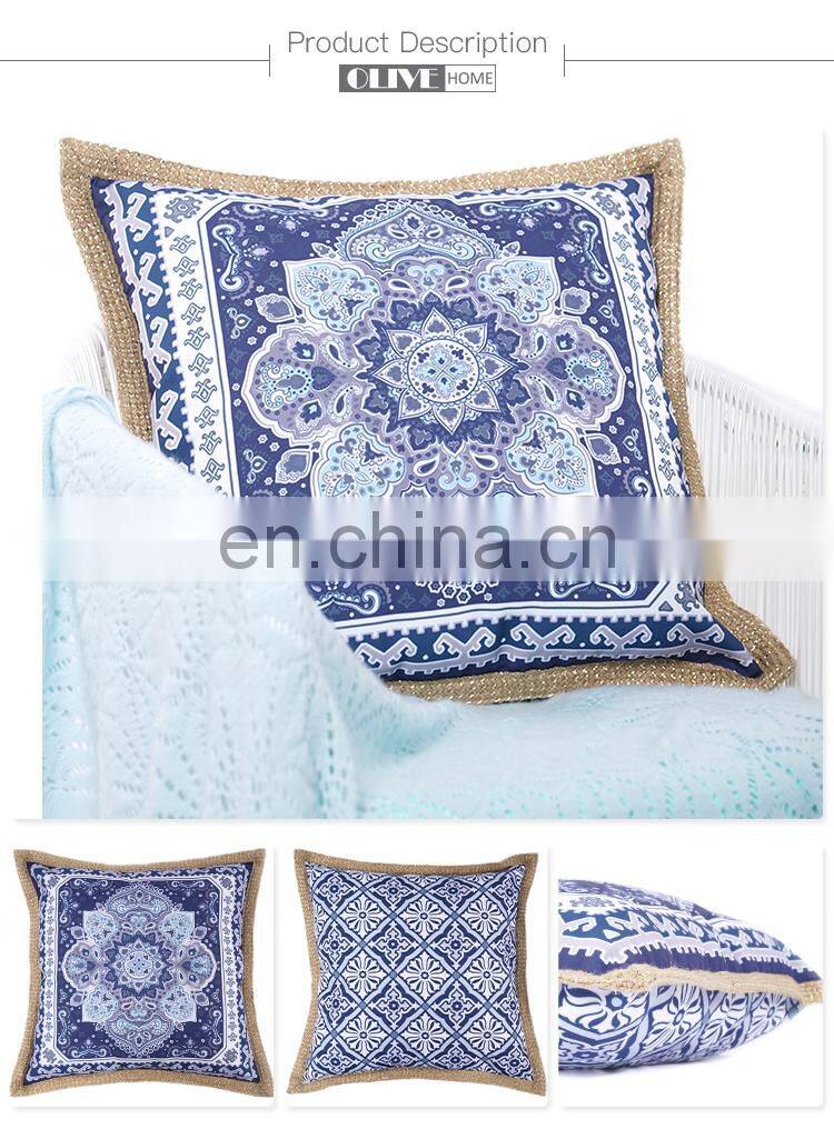 New Design Gold-rimmed Waterproof Printing Wholesale Cushion For Outdoor Patio Furniture