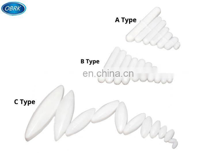 Laboratory Magnetic Stirrer Mixer Stir Bars without Pivot Ring Plain Stirring white Te-flon Spinbars