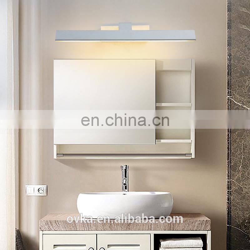Simple white led mirror light for bedroom toilet light