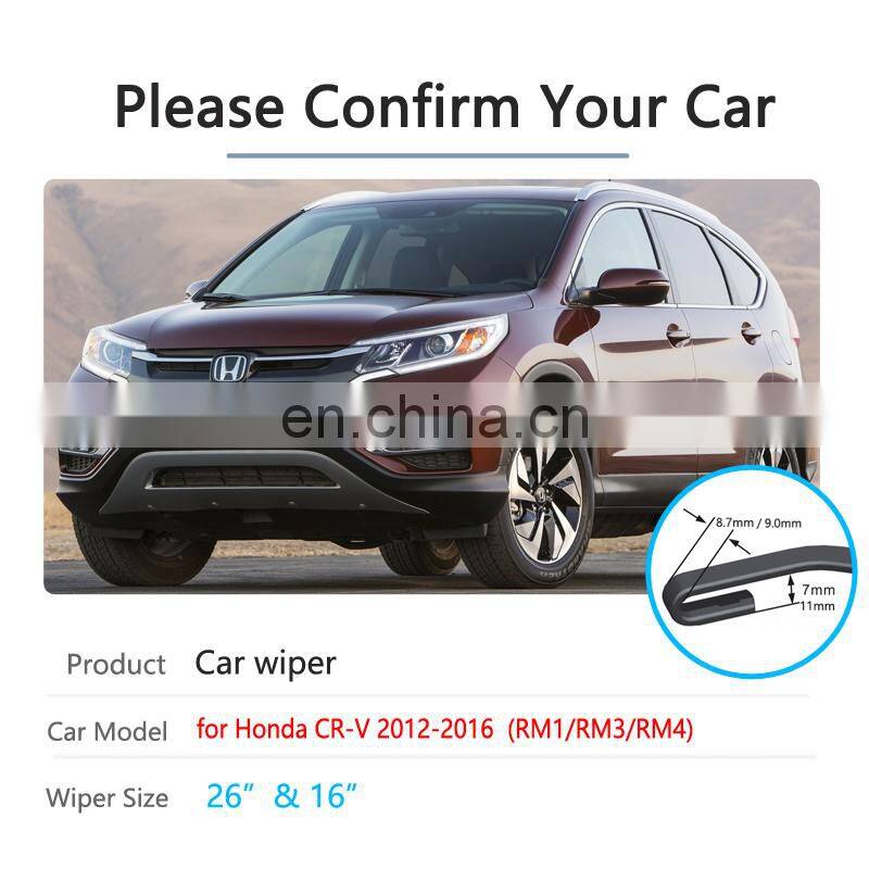 Car Wiper Blades for Honda CR-V RM1 RM3 RM4 2012 2013 2014 2015 2016 CRV Front Windscreen Windshield Wipers Stickers Accessories