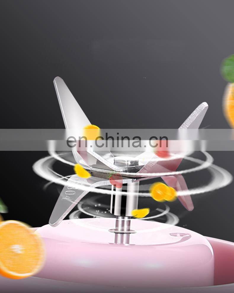 480ML Portable Juice Blender 6 Blades USB Portable Blender Juicer