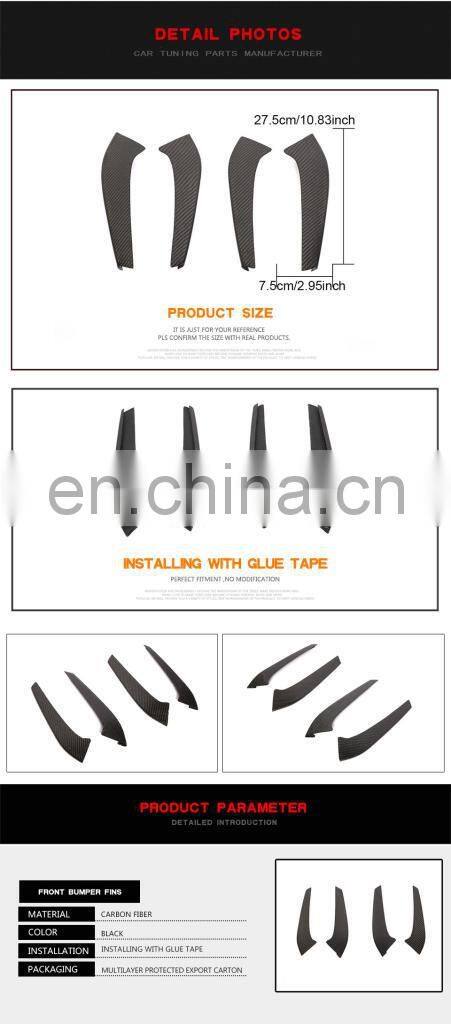 Carbon Fiber Front Bumper Vent Trims for Mercedes Benz AMG GT R 2016-2018