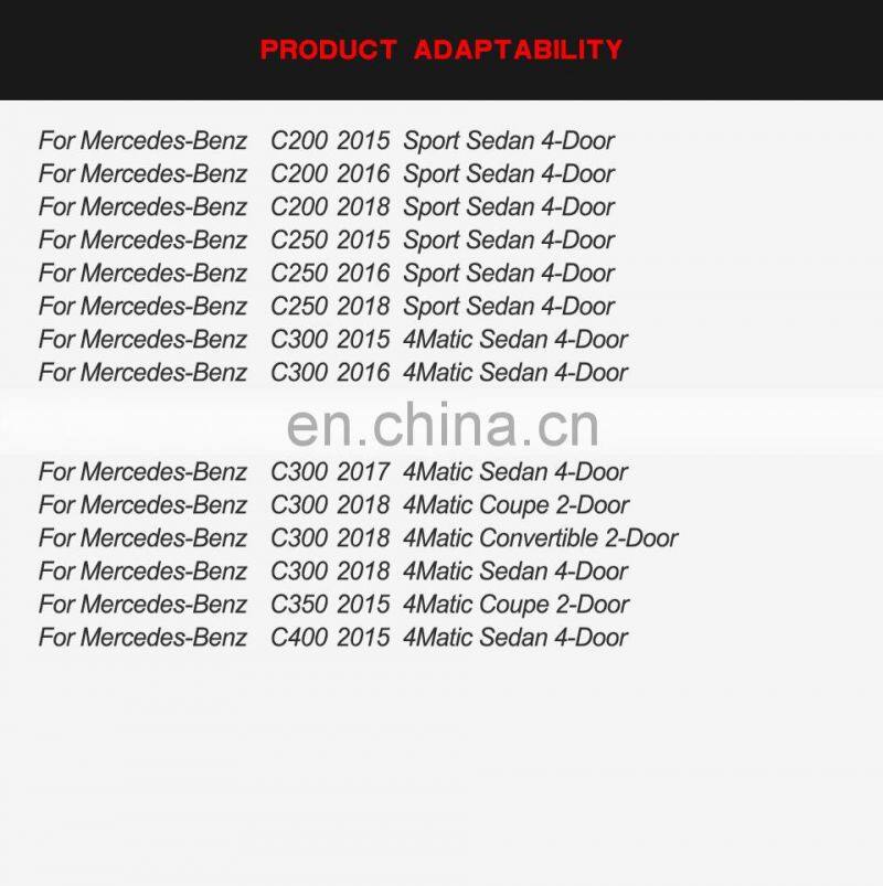 Glossy Black Painted Front Lip Bumper Lip for Mercedes Benz C-Class W205 C43 C250 C300 C350 2015-2018