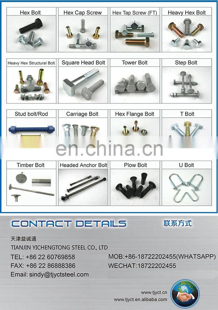 M10X1.25 Stainless Steel Nut Bolt Grade 10.9 ASTM A193
