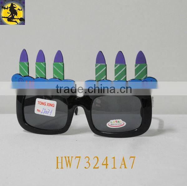 Fashion Funny Happy Birthday Cake Shaped Glasses