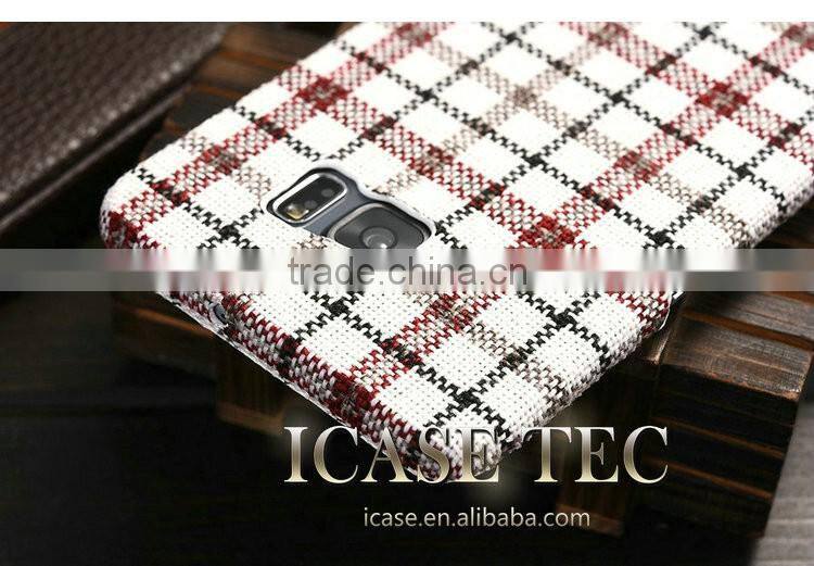 2016 New British Plaid Style Back Cover for Samsung Galaxy S6 Edge Plus, the Soft Cloth for Samsung Galaxy S6 Edge Plus Case