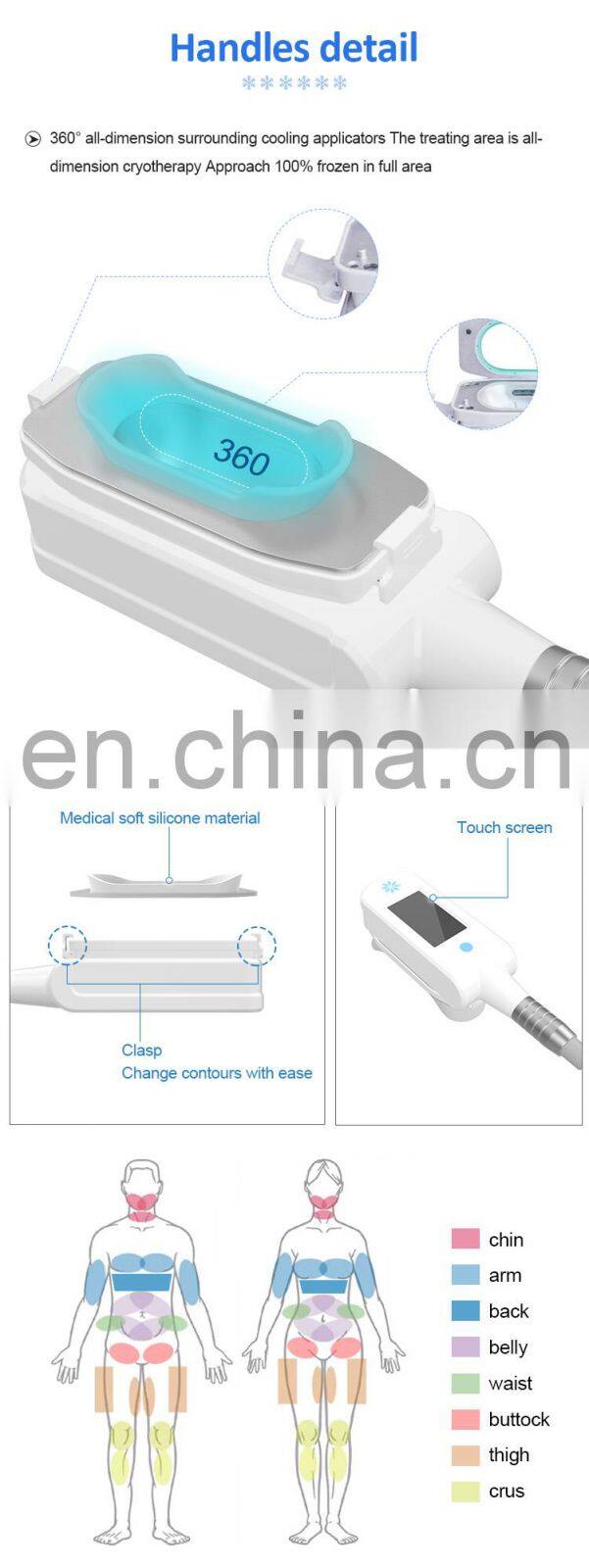 360 Fat Freeze -15 etg50 4s Cyro Fat Freezing Cryolipolysis Equipments