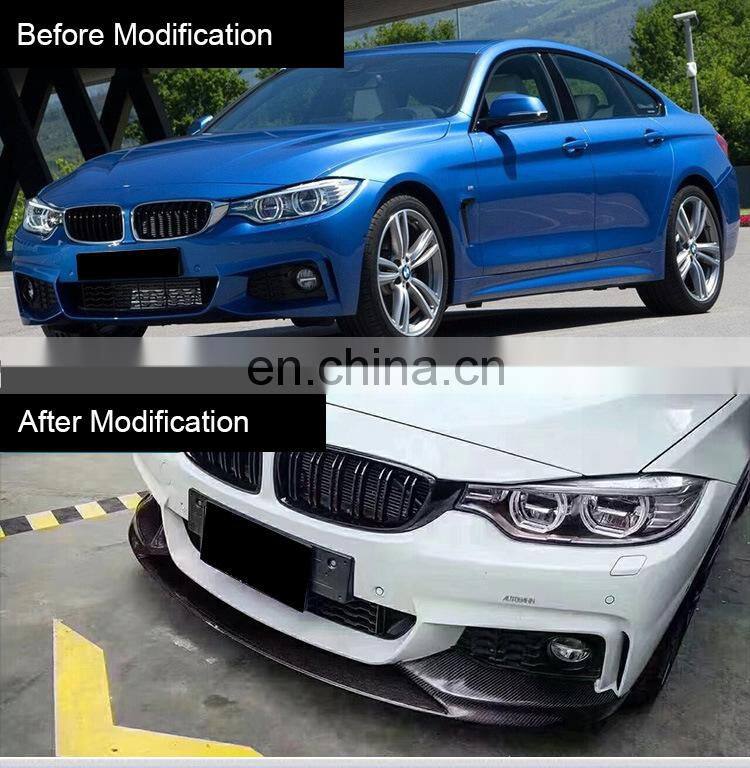 Runde Front Bumper Lip 2013-2020 For BMW 4 Series F32 Car Parts PP Material HighQuality Product