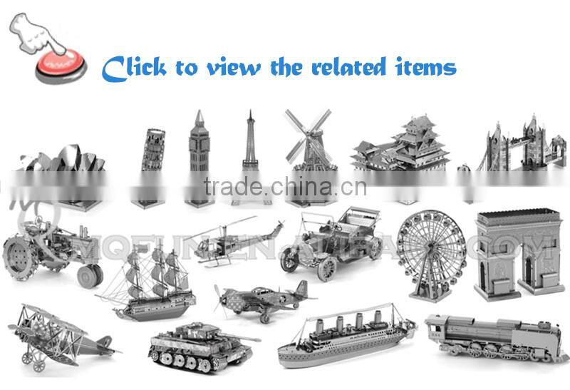 PIECE FUN 3D Metal Puzzle led base blue light flash tool Adult kids model educational toys gift NO.PF 1004