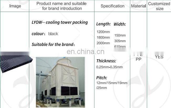 305mm PVC Filler For Cooling Tower Offset Cooling Tower Filling