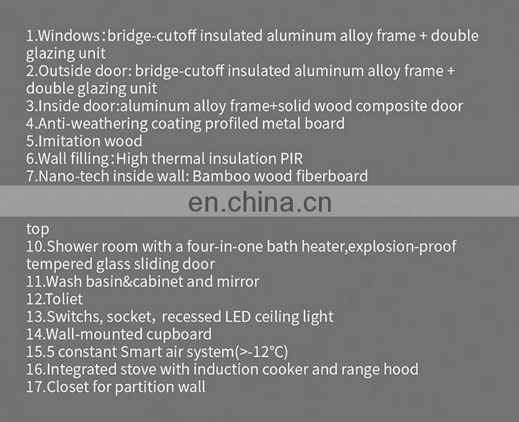 2021 factory supplier hurricane Resistant and fireproof new Modular smart house Garden house fast build