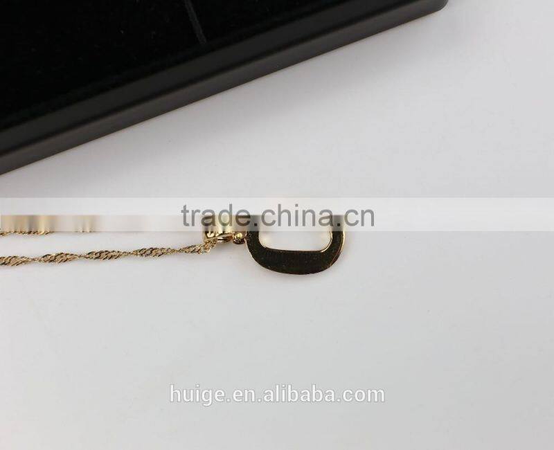 2015 hot sale cross jewelry brass chain gold plated statement pendant necklace