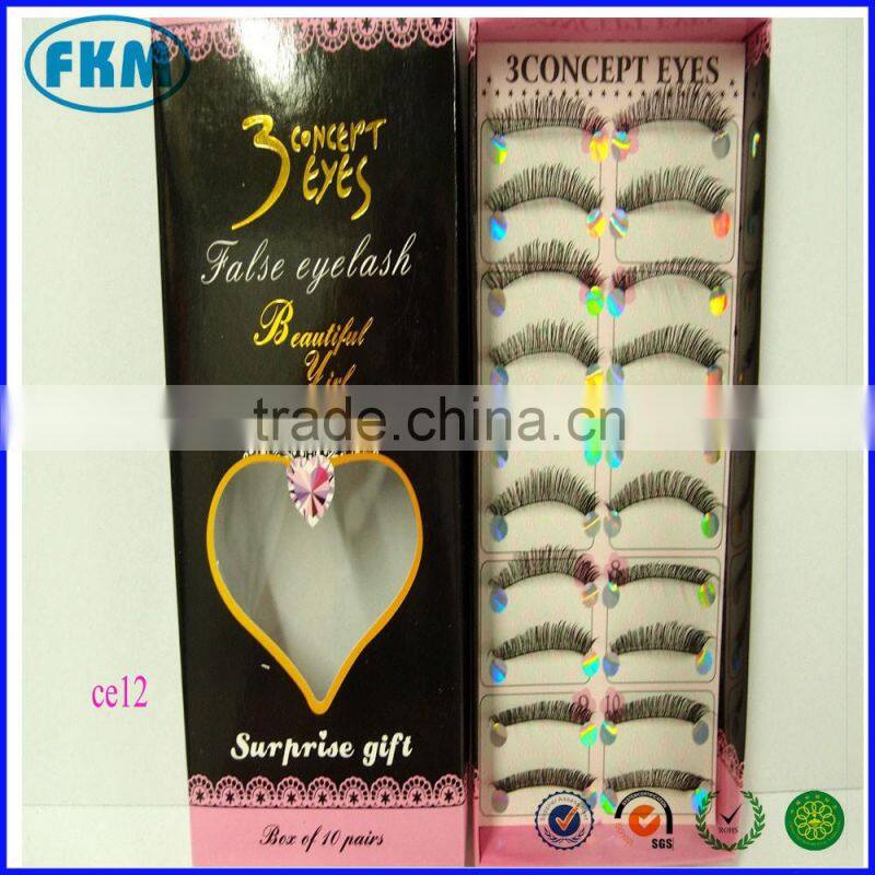 Korean Style High Quality False Eyelash 10 pairs Model 218 pink packing box